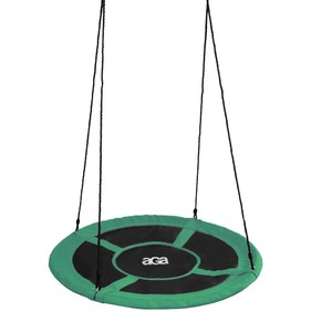 Aga Závesný hojdací kruh 110 cm Tmavo zelený