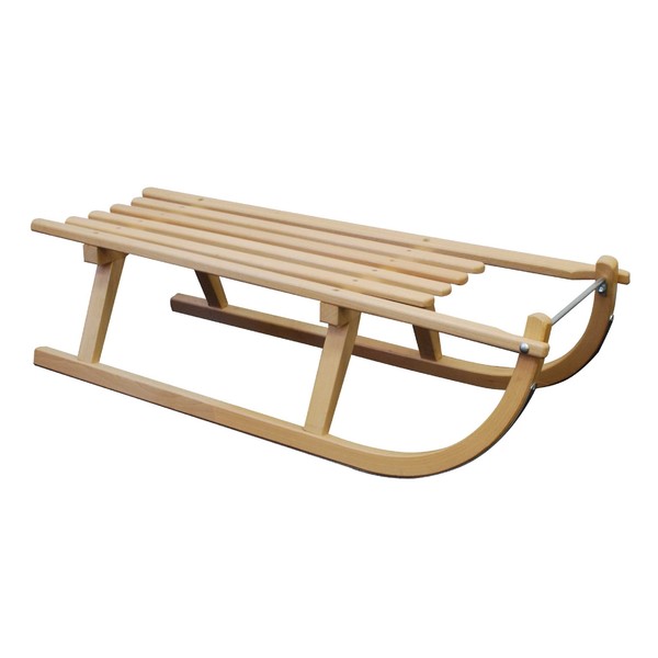 Dřevěné saně SULOV® DAVOS, sedák dřevo, 100cm