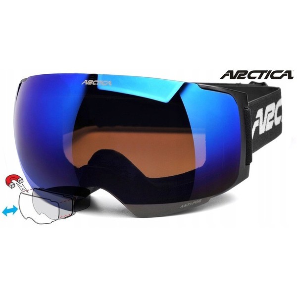 Arctica G-105D Lyžařské brýle + bílý zorník UV-400 filtr