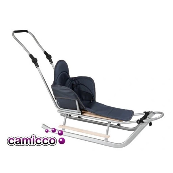 CAMICCO Cam725 Tradiční kovové saně na tlusté trubce + PUSH