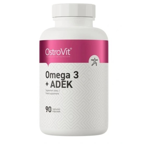 OstroVit Omega 3 kyseliny + ADEK Vitamíny kapsle, vitamíny omega-3 kyseliny 127 g 90 ml